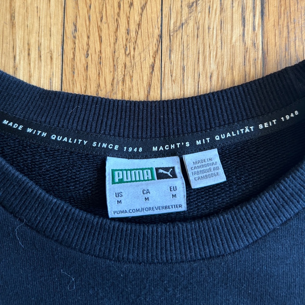 PUMA Men's Black Sweater Size Medium - Picture 5 of 6